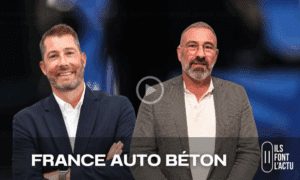 interview France Auto Béton distributeur automatique de béton émission Ils font l’actu à droit Christophe Raine, à gauche Olivier Casado.